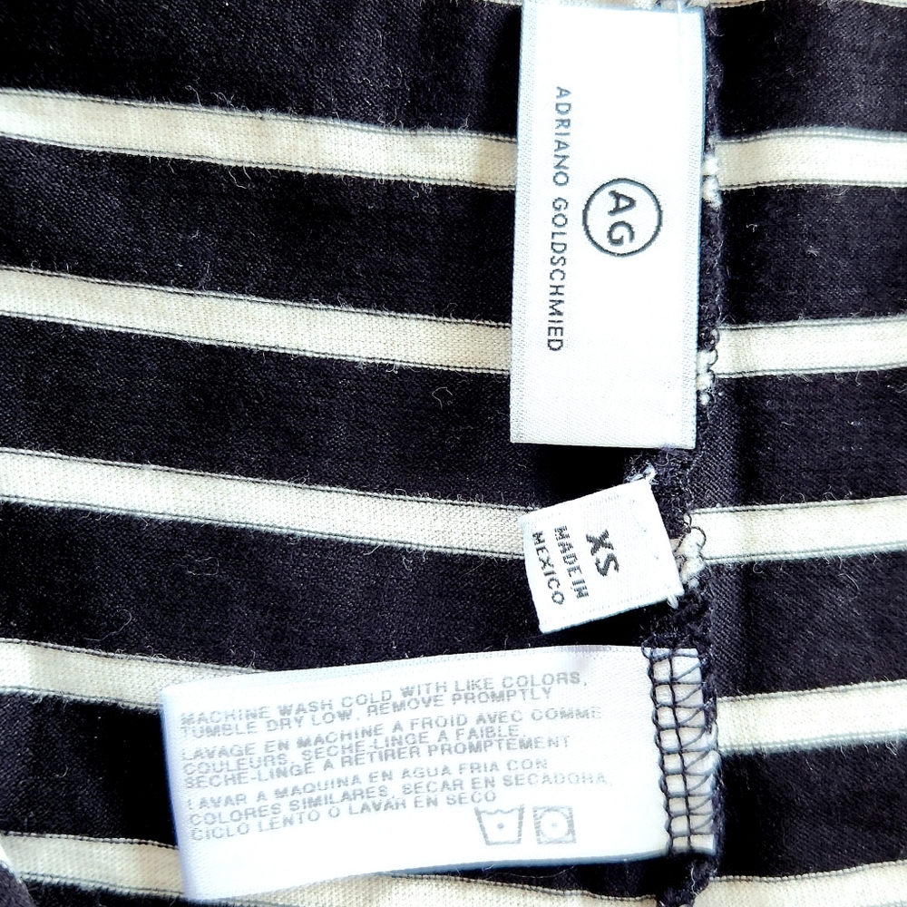 Adriano Goldschmied Knits "Chels" Stripe Turtleneck Black White, Women's Size XS - Picture 6 of 10